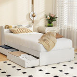 Artiss Bed Frame Single Size with Charging Ports and 2 Drawers AURA - Close-Up Angle