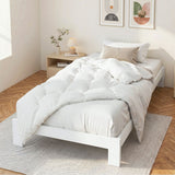 Artiss Bed Frame King Single Size Wooden White JADE - Close-Up Angle