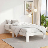 Artiss Bed Frame King Single Size Wooden White JADE - Low Angle