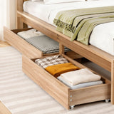Artiss 2pcs Under Bed Storage with Wheels Rolling Wooden Drawers King Single & Queen - Close-Up Angle