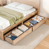 Artiss 2pcs Under Bed Storage with Wheels Rolling Wooden Drawers Single & Double - Top-Down View