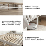 Artiss Queen Wooden Bed Frame with 2 Drawer Platform Bed with 108cm Solid High Headboard White Bed Base for Bedroom Easy Assembly