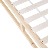 Artiss Bed Frame Queen Size Wooden Base Mattress Platform Timber Pine KALAM - Side View
