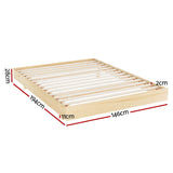 Artiss Bed Frame Double Size Floating Wooden Mattress Base Platform Timber ODIN - Front View