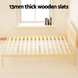 Artiss Bed Frame Queen Size Rattan Wooden RITA - 45-Degree Angle