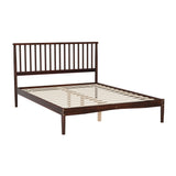 Artiss Bed Frame Double Size Wooden Base Mattress Platform Timber Walnut VISE - Close-Up Angle