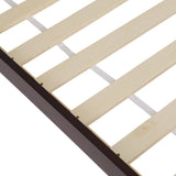 Artiss Bed Frame Double Size Wooden Base Mattress Platform Timber Walnut VISE - Side View