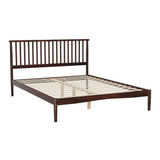 Artiss Bed Frame Queen Size Wooden Base Mattress Platform Timber Walnut VISE - Close-Up Angle