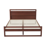 Artiss Bed Frame Double Size Wooden Walnut WITTON - Side View