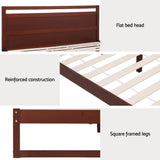 Artiss Bed Frame Double Size Wooden Walnut WITTON - Rear View