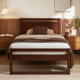 Artiss Bed Frame King Single Size Wooden Walnut WITTON - Extra Image