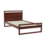 Artiss Bed Frame King Single Size Wooden Walnut WITTON - Close-Up Angle