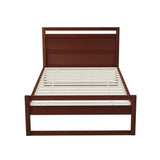 Artiss Bed Frame King Single Size Wooden Walnut WITTON - Side View