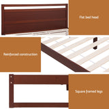 Artiss Bed Frame Queen Size Wooden Walnut WITTON - Rear View