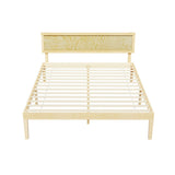 Artiss Bed Frame Double Size Wooden Base Mattress Platform Timber Pine YUMI - Side View