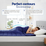 Giselle Bedding Weighted Blanket 11KG Kids Adults Heavy Gravity Relax Calm Blue - 45-Degree Angle