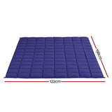 Giselle Bedding Weighted Blanket 6.8kg Kids Adults Heavy Gravity Relax Calm Blue - Front View