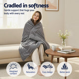 Giselle 5.5KG Weighted Blanket Adults Kid Anti Anxiety Gravity Blankets Sherpa Fleece - Top-Down View