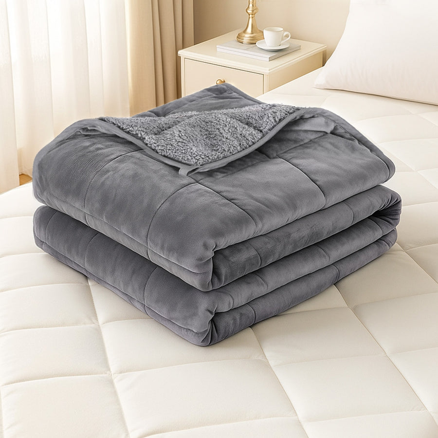 Giselle 6.8KG Weighted Blanket Adults Kid Anti Anxiety Gravity Blankets Sherpa Fleece