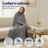 Giselle 11KG Weighted Blanket Adults Kid Anti Anxiety Gravity Blankets Sherpa Fleece - Top-Down View