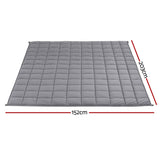 Giselle 9KG Weighted Blanket Adults Kid Anti Anxiety Gravity Blankets Sherpa Fleece - Front View