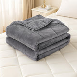 Giselle 9KG Weighted Blanket Adults Kid Anti Anxiety Gravity Blankets Sherpa Fleece - Close-Up Angle