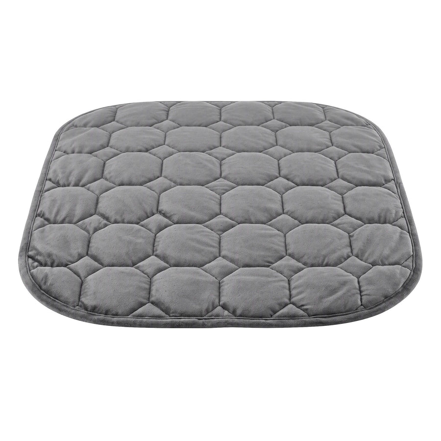 Giselle Weighted Lap Blanket 3.2KG Grey Crystal Velvet Quilted Glass Bead Fill for Sofa Office