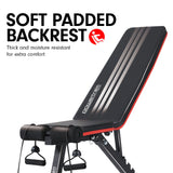 Powertrain Adjustable Incline Decline Exercise Bench - Top-Down View