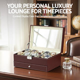 Embellir 12 Grids Watch Box Organizer Case Jewelry Display Storage Showcase - Top-Down View