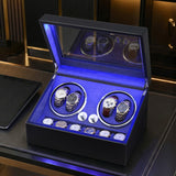 Embellir Watch Winder Automatic Double Watch Winder Box LED Black - Extra Image