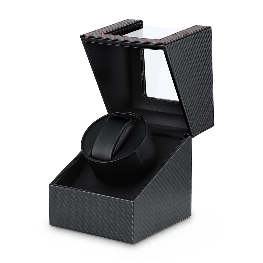 Embellir Watch Winder Box Automatic Single Quiet Carbon Fibre Black