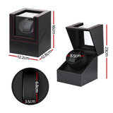 Embellir Watch Winder Box Automatic Single Quiet Carbon Fibre Black - Front View