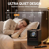 Embellir Watch Winder Box Automatic Single Quiet Carbon Fibre Black - 45-Degree Angle