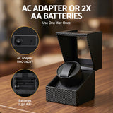 Embellir Watch Winder Box Automatic Single Quiet Carbon Fibre Black