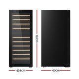 Devanti Wine Fridge Cooler Compressor Dual Zone 80 Bottles - Front View