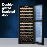 Devanti Wine Fridge Cooler Compressor Dual Zone 80 Bottles - Rear View