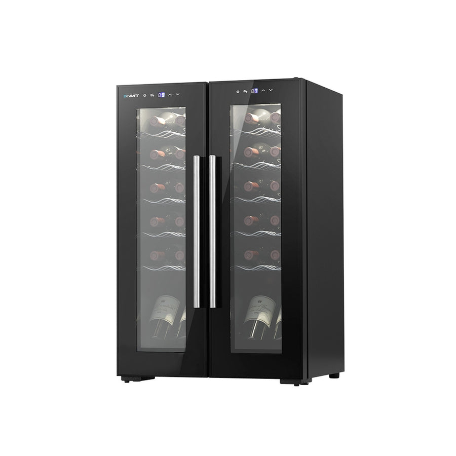 Devanti Wine Fridge Cooler Dual Zone 24 Bottles, image 7