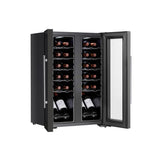 Devanti Wine Fridge Cooler Dual Zone 24 Bottles - Side View