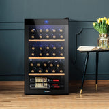 Devanti Wine Fridge Cooler 34 Bottles - Low Angle