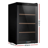 Devanti Wine Fridge Cooler 34 Bottles - Front View