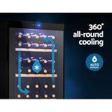 Devanti Wine Fridge Cooler 34 Bottles - 45-Degree Angle