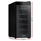 Devanti Wine Fridge Cooler 12 Bottles - Front View