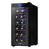 Devanti Wine Fridge Cooler 12 Bottles - Low Angle