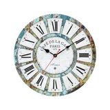 Rustic Charm 40CM Turquoise Wall Clock by Artiss