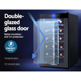 Devanti Wine Fridge Cooler 18 Bottles - Close-Up Angle