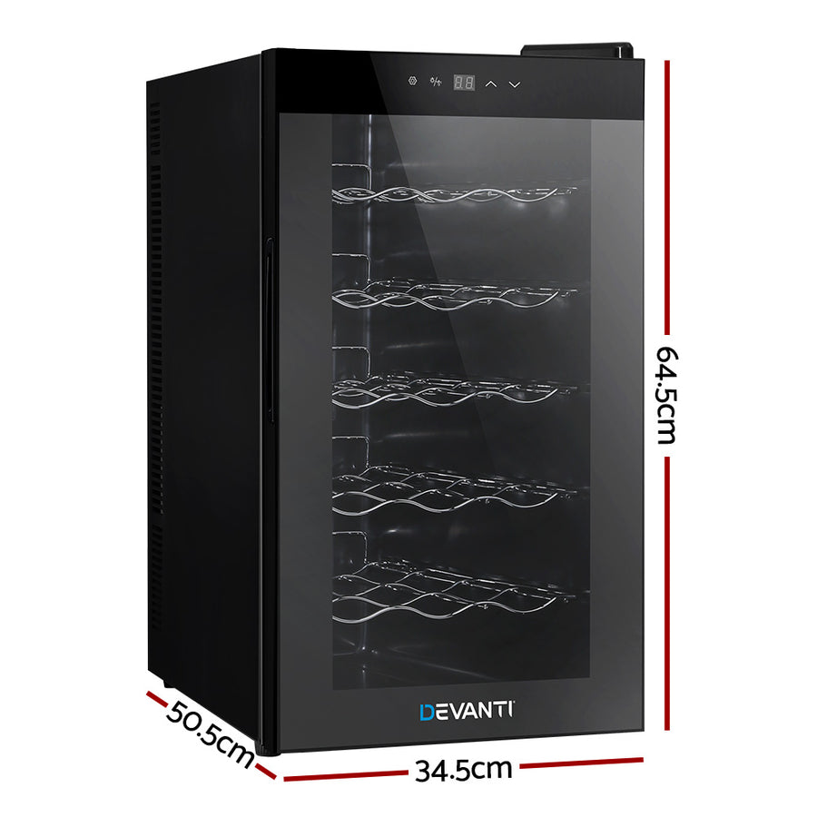 Devanti Wine Fridge Cooler 18 Bottles, image 2