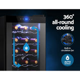 Devanti Wine Fridge Cooler 18 Bottles - Top-Down View