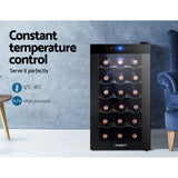 Devanti Wine Fridge Cooler 18 Bottles - 45-Degree Angle