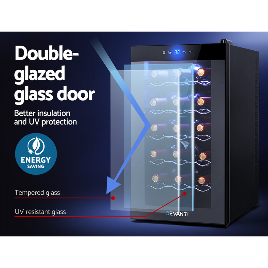 Devanti Wine Fridge Cooler 18 Bottles, image 6