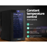 Devanti Wine Fridge Cooler 18 Bottles - Close-Up Angle